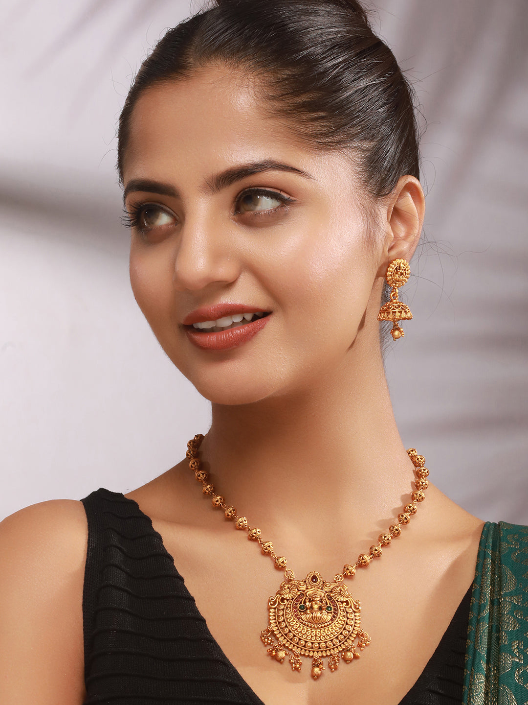 Gold Plated  lakshmiji Temple Maala